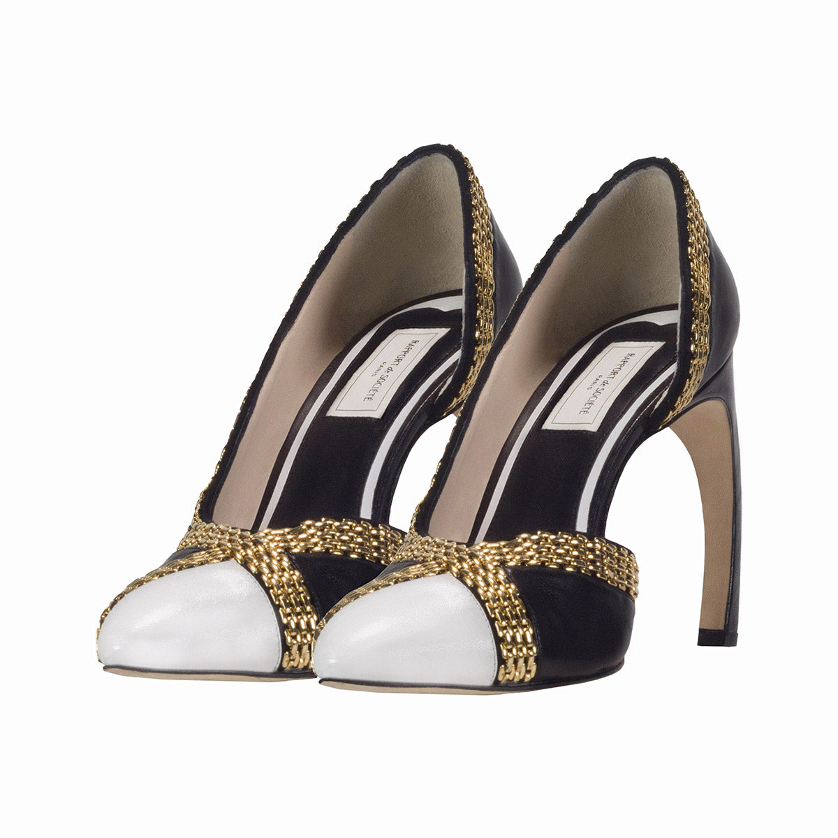 Le talon incurvé doré